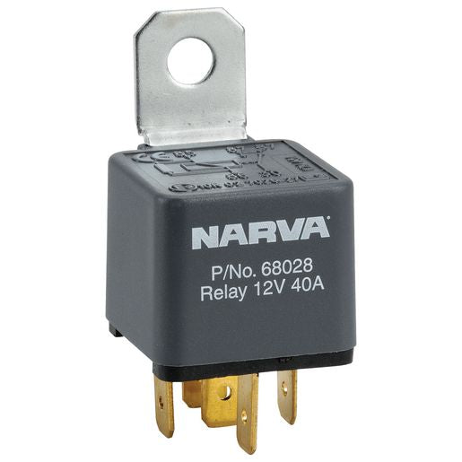 Narva Relay Normally Open With Resistor 12V 5 Pin 40A