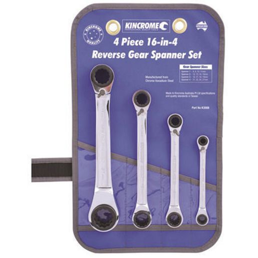 Kincrome 16 In 4 Double Ring Gear Spanner Set 4Pc K3008