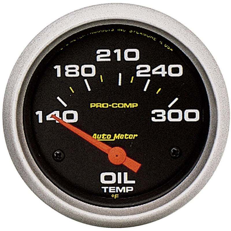 Autometer Pro-Comp 2-5/8in Oil Temp Gauge 140-300F Short