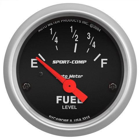 Autometer Sport-Comp 2-1/16in Fuel Level Gauge 73-10 Ohm