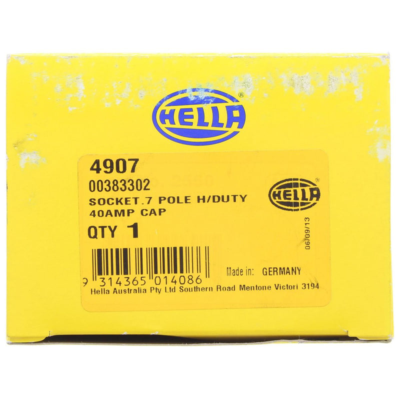 Hella Trailer Socket 7 Pin Round Large - Metal 4907