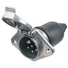 Hella Trailer Socket 7 Pin Round Large - Metal 4907