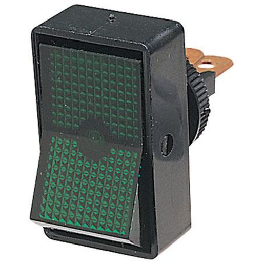Hella Rocker Switch On/Off Spst 12V Green Illuminated