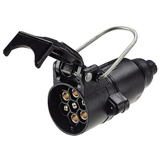 Hella Trailer Socket 7 Pin Round Large - Plastic 4909