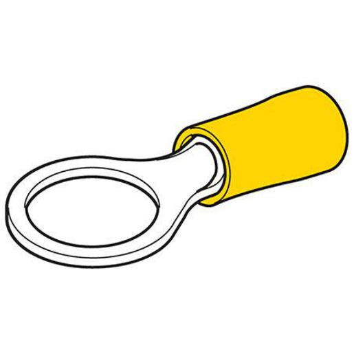 Hella Crimp Terminal Ring Yellow Id 9.5Mm Vinyl 10 Pce