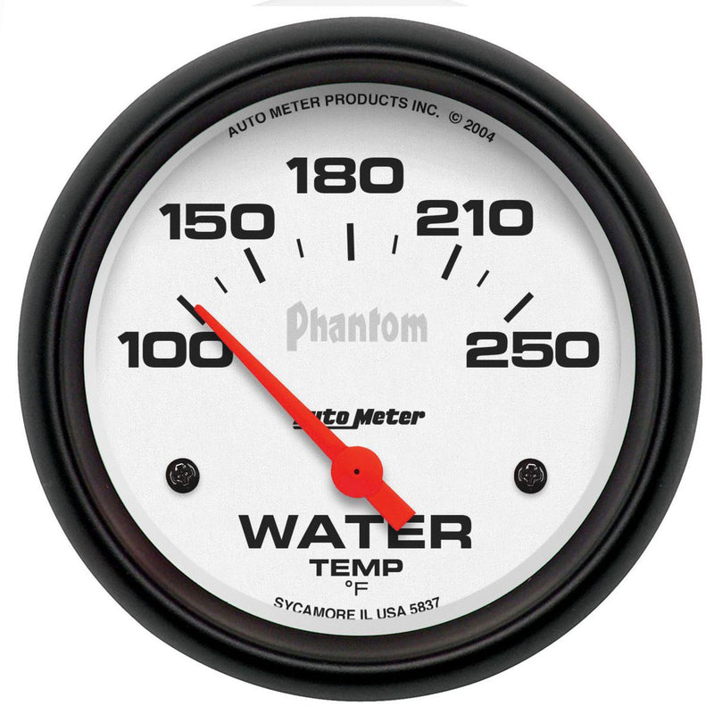 Autometer Phantom 2-5/8in Water Temp Gauge 100-250F Short