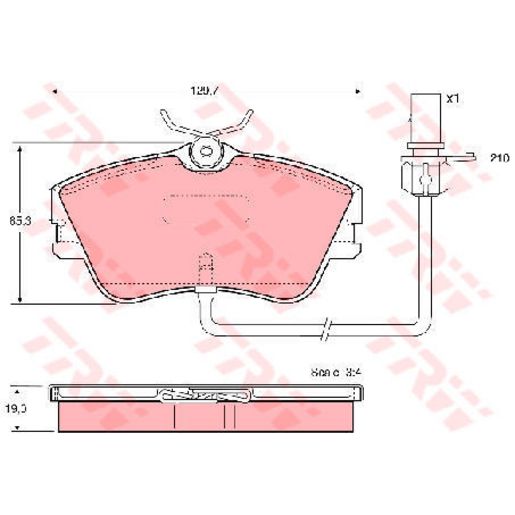 TRW Cotec Brake Pad Set Front GDB1367