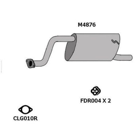 Redback Exhaust Muffler M4876