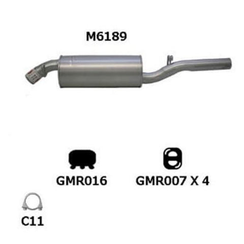 Redback Exhaust Muffler M6189
