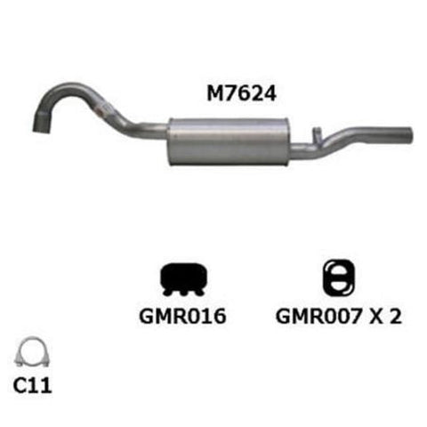 Redback Exhaust Muffler M7624