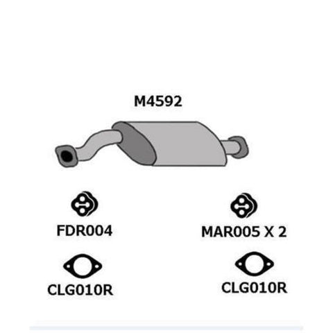 Redback Exhaust Muffler M4592