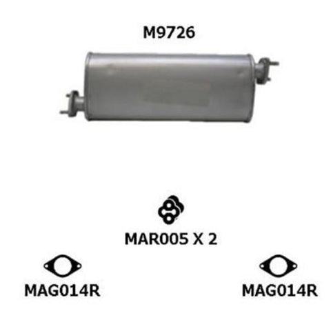 Redback Exhaust Muffler M9726