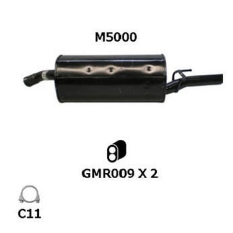 Redback Exhaust Muffler M5000