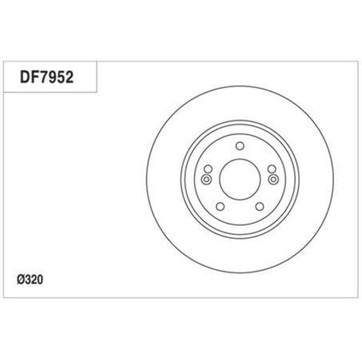 TRW Brake Rotor Single 320mm Front DF7952S