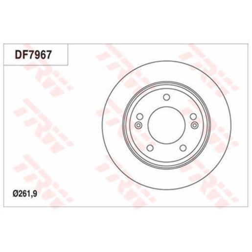 TRW Disc Brake Rotor 261Mm DF7967S