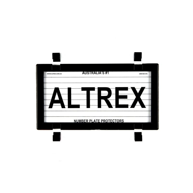 Altrex Motorbike Number Plate Cover Black With Lines