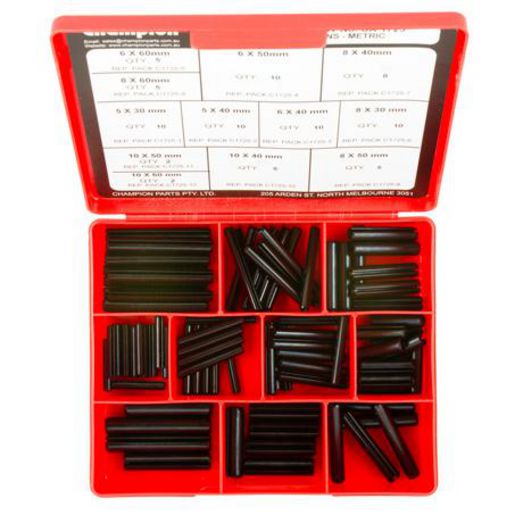 Champion Roll Pins Large Assortment Pack Metric 12 Sizes