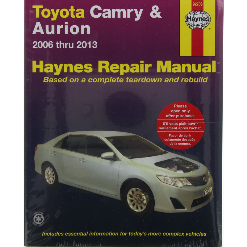 Haynes Repair Manual Suits Toyota Camry & Toyota Aurion