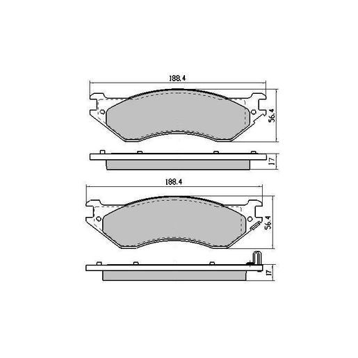 RDA GP Max Brake Pad Set Front RDB1956