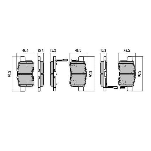 RDA GP Max Brake Pad Set Rear RDB2050