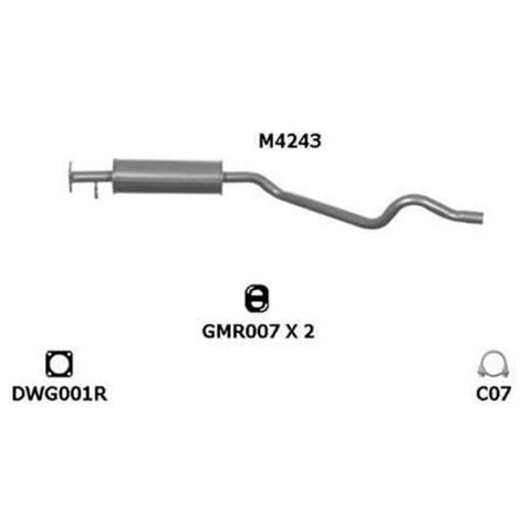Centre Muffler Std Replacement M4243
