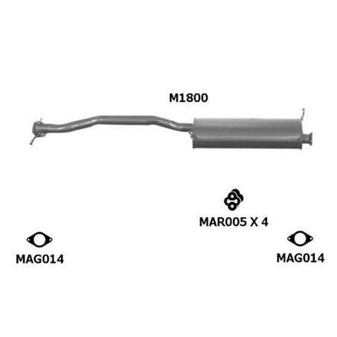 Centre Muffler Std Replacement M1800