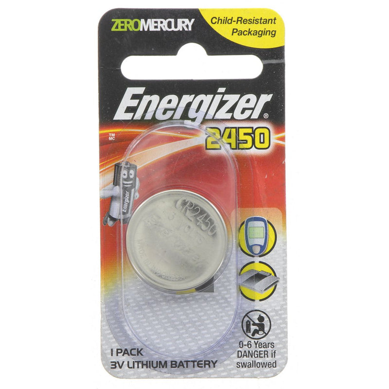 Energizer Coin Battery Lithium 3V 2450 1 Pack ECR2450BS1