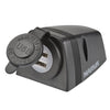 Narva HD Surface Mount Socket Dual USB Black 81154BL
