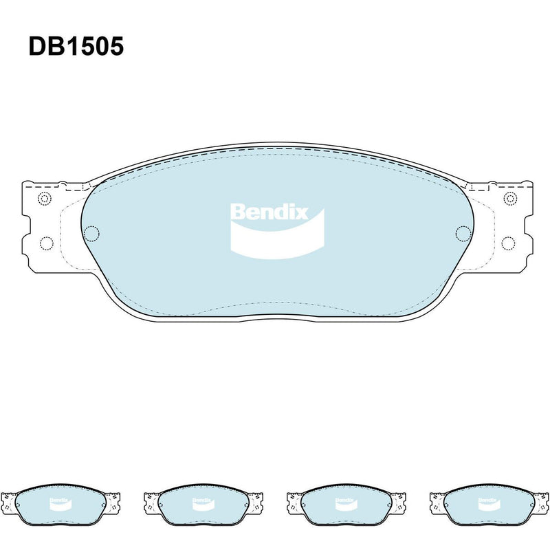 Bendix General CT Brake Pad Set Front DB1505 GCT