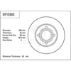 TRW Brake Rotor Single 256mm Front DF1530S