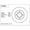 TRW Brake Rotor Single 256mm Front DF2599S