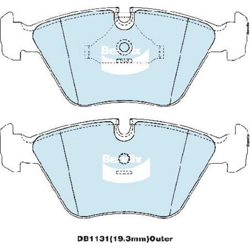 Bendix Euro Brake Pad Set Front DB1131 Euro+