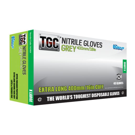 The Glove Company TGC Gloves Grey Nitrle 400mm XL 40Pk