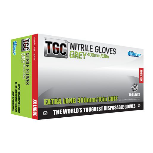 The Glove Company TGC Gloves Grey Nitrle 400mm XXL 40Pk