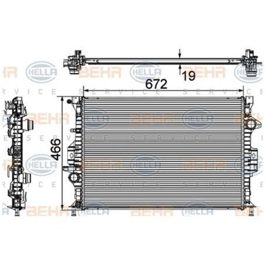 Mahle Radiator Aluminium/Plastic CR 907 000P