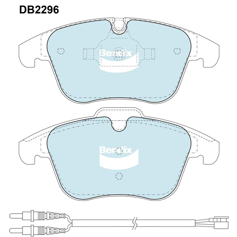 Bendix Euro Brake Pad Set Front DB2296 Euro+