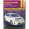 Haynes Repair Manual Suits Toyota Corolla 07-15 92729