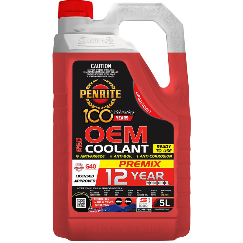 Penrite 8 Year 500,000km Red Coolant Premix 5L