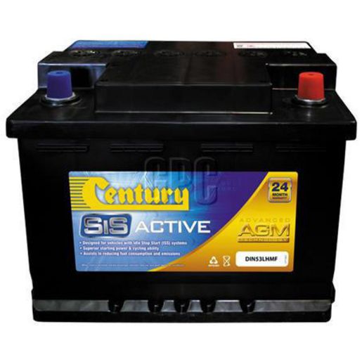 Century ISS Active AGM DIN Battery 12V 640 CCA 242L x