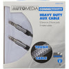 Automedia Heavy Duty Aux Lead 3.5mm 2m Silver Amachd
