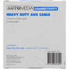 Automedia Heavy Duty Aux Lead 3.5mm 2m Silver Amachd