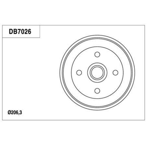 TRW Brake Drum DB7026