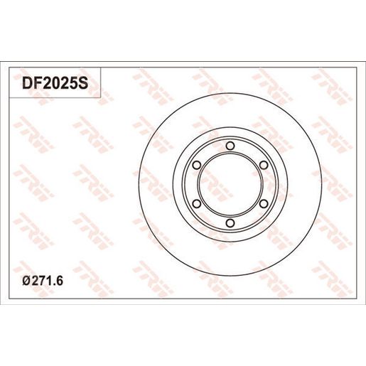 TRW Brake Rotor Single 282mm Front DF2025S