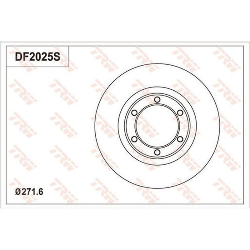 TRW Brake Rotor Pair 282mm Front DF2025S