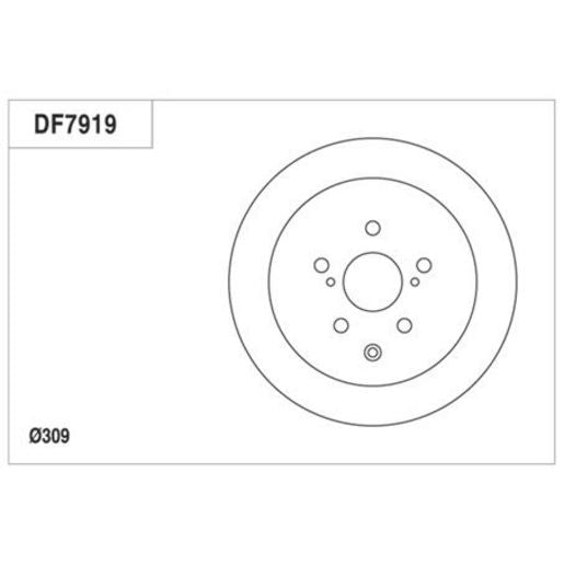 TRW Disc Brake Rotor 309mm DF7919S