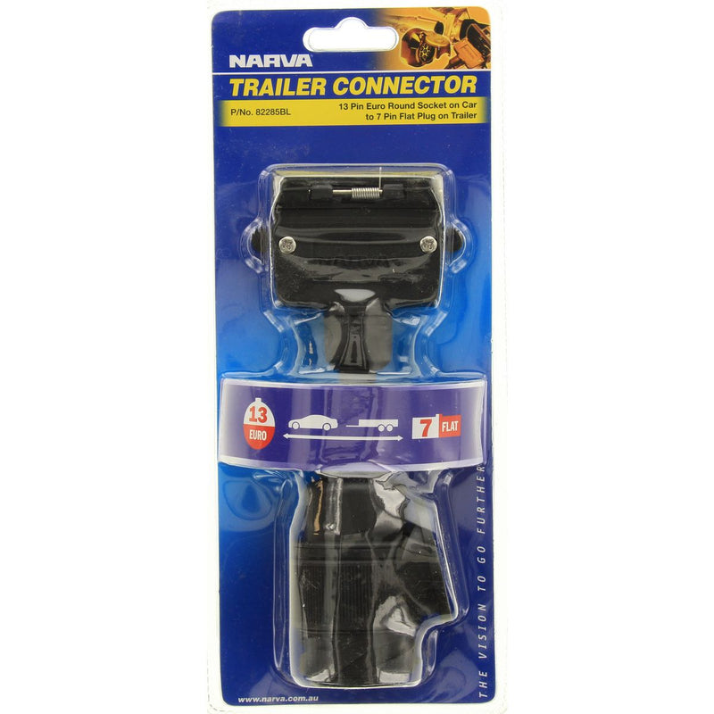 Narva Trailer Plug 13 Pin Euro Round To 7 Pin Flat 82285BL