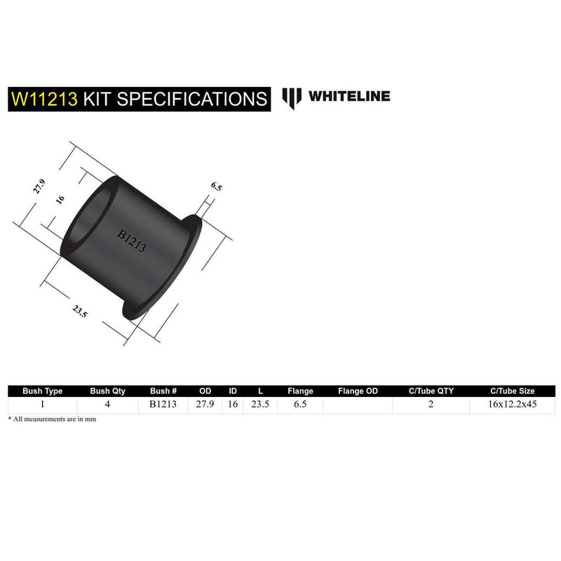 Whiteline W11213 Steering Rack And Pinion Mount Bushing