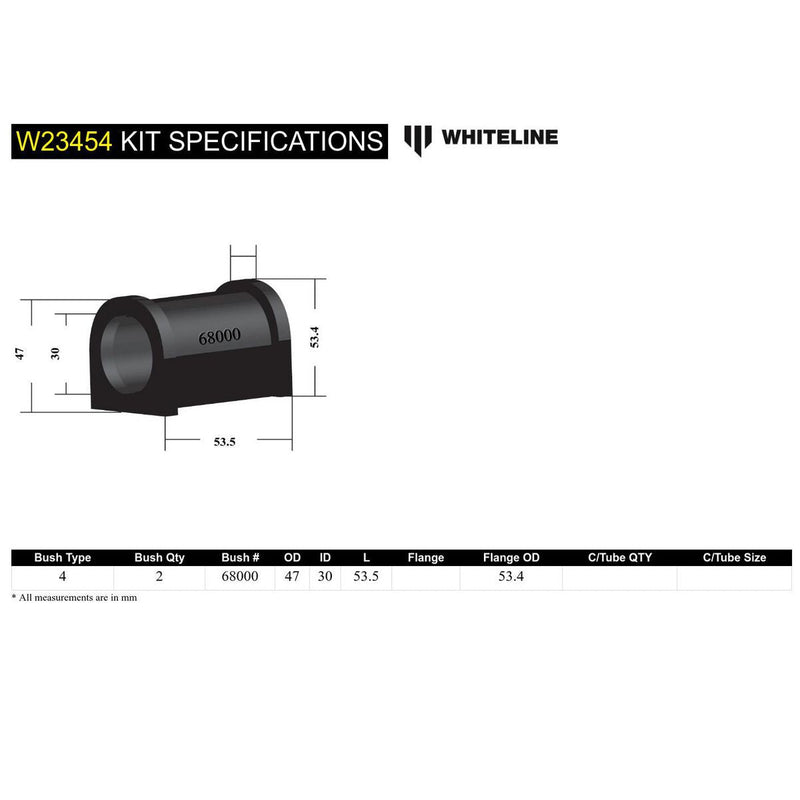 Whiteline W23454 Sway Bar Mount Bushing