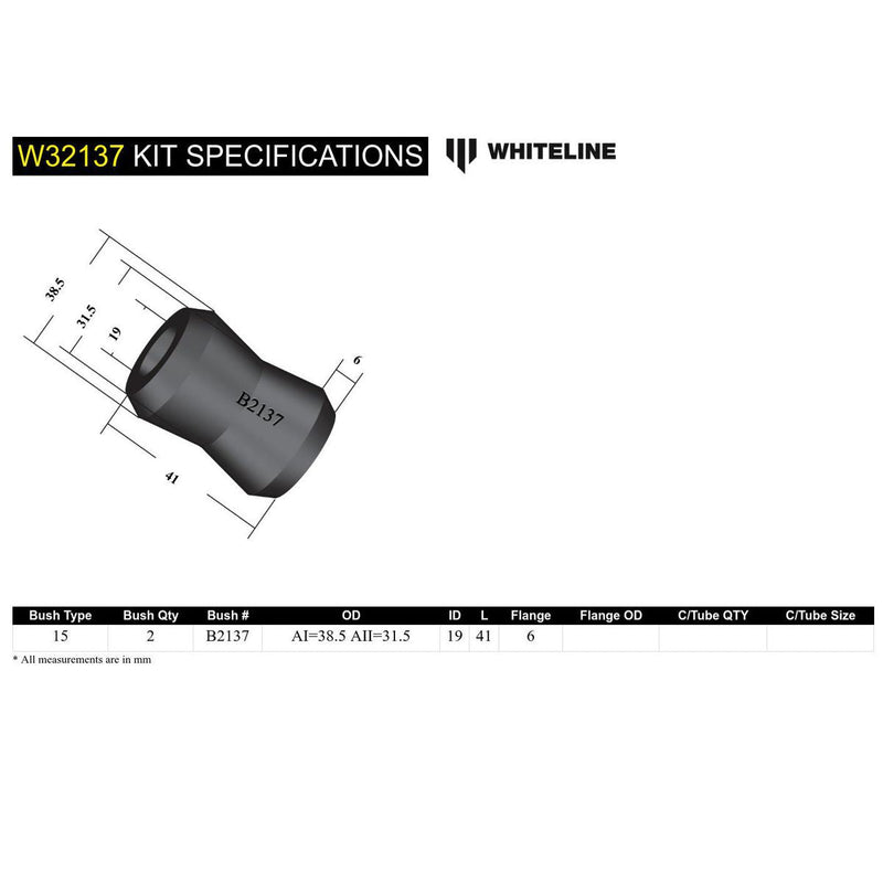 Whiteline W32137 Shock Absorber Lower Bushing
