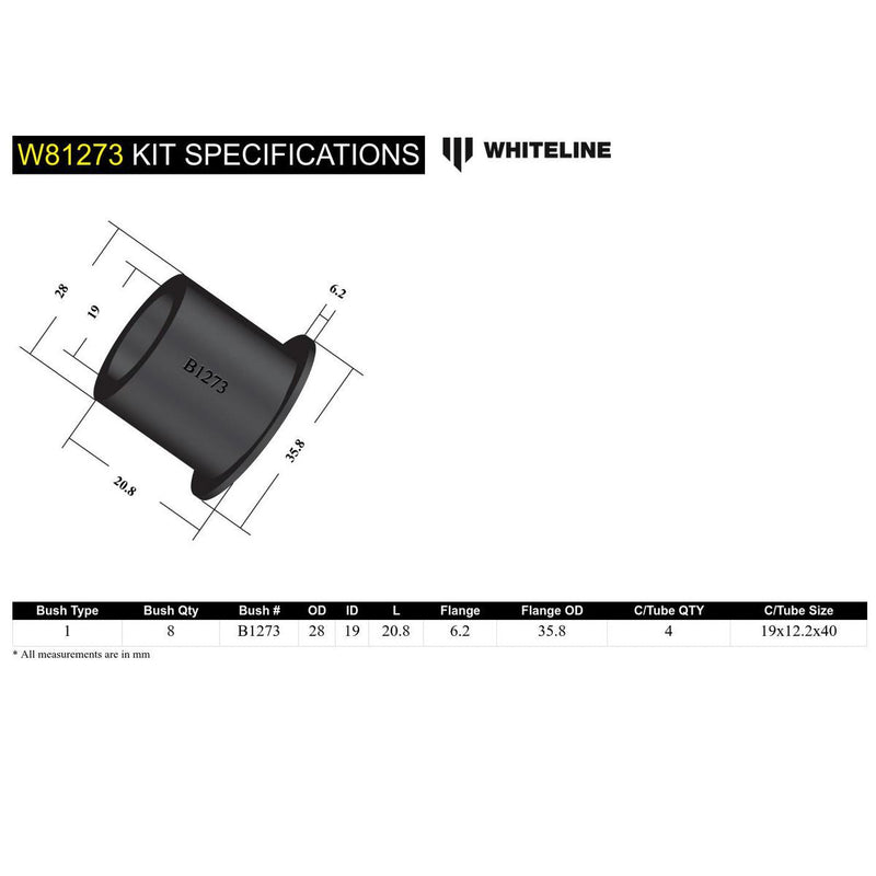 Whiteline W81273 Watts Link Side Rods Bushing